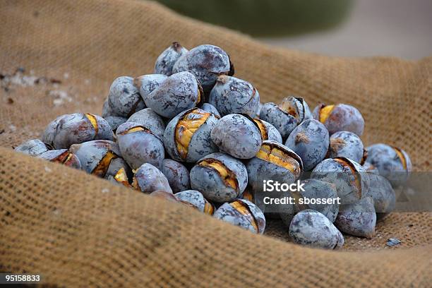 Roasted Chestnuts Stock Photo - Download Image Now - Chestnut - Food, Lisbon - Portugal, Roasted Chestnut