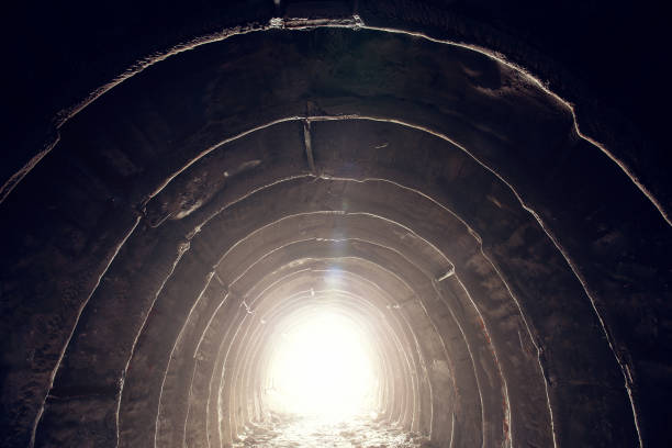 istock Light in End of Tunnel, underground Corridor with Exit, Escape to Freedom concept 951594370