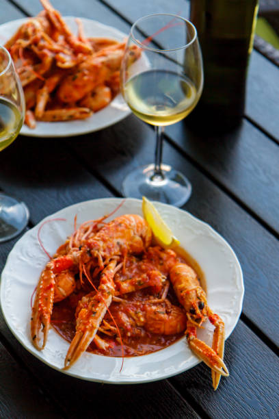 istock Langoustines in red bouzar sauce. Serbian cuisine 951633816