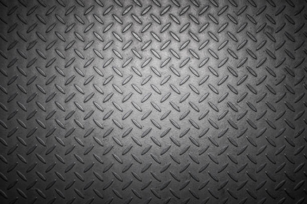 istock Aluminium/metallic checker plate safety slip floor. Backgrount texture pattern 951636458