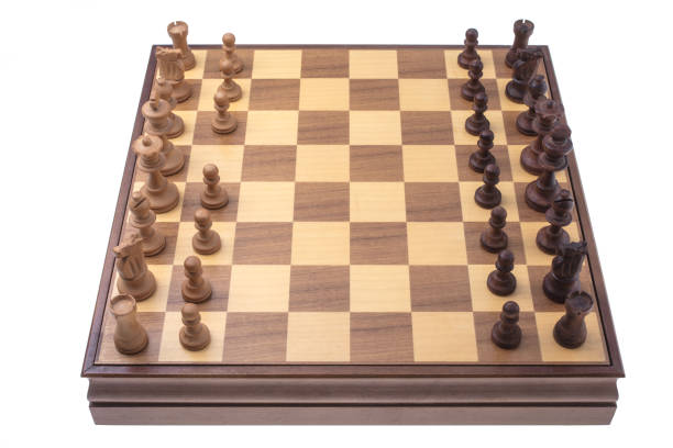 istock wooden chess game on white background 951637772