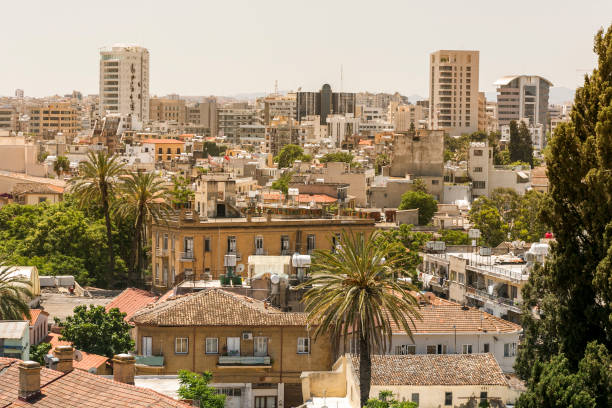 capital city Cityview of lefkosa nicosia at turkish northern cyprus capital city Cityview of lefkosa nicosia at turkish northern cyprus nicosia cyprus stock pictures, royalty-free photos & images