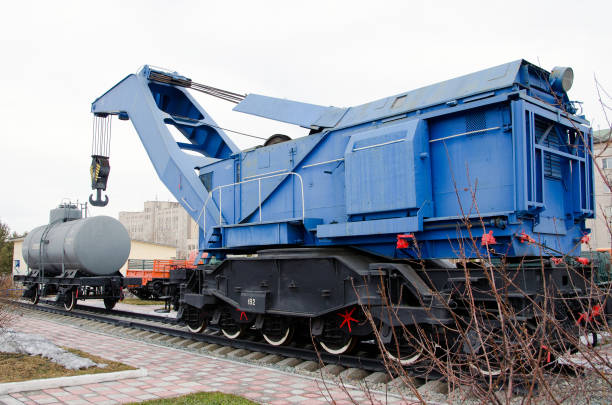 Soviet heavy railway crane. USSR. Russia