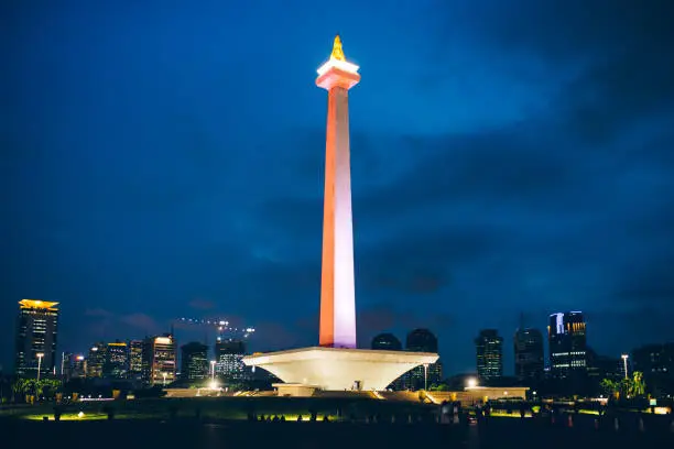 Jakarta is a city in Indonesia. Independence Monument in the Park, in the Center of the City