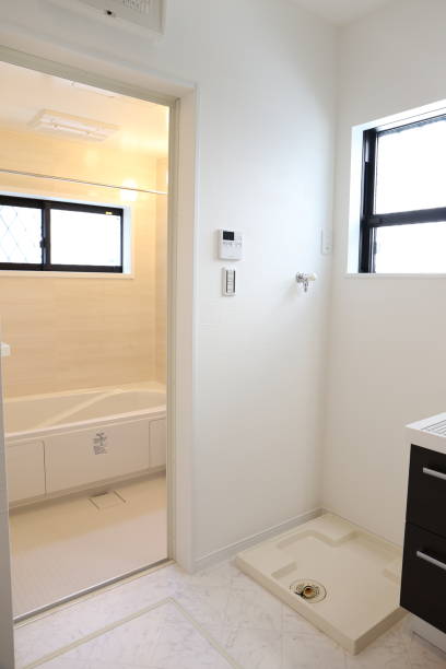 istock Newly built house bathroom 951646444