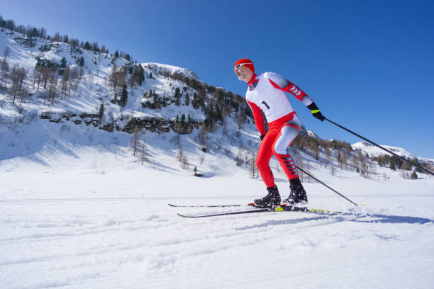 istock cross country skier skating alone 951647510