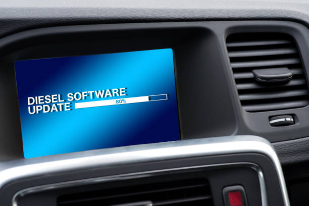 istock Interior of a wagon and diesel software update 951650626