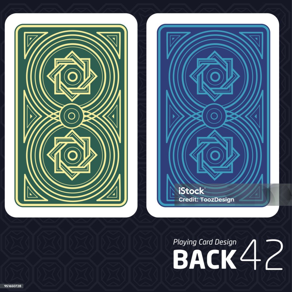 Card Back Abstract Pattern Background Underside Stock Illustration ...