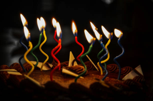 istock Birthday candles on a cake 951660978