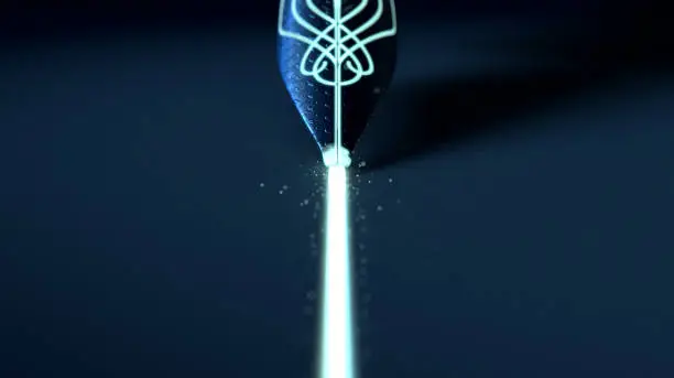 Photo of Fountain Pen Drawing Luminous Line