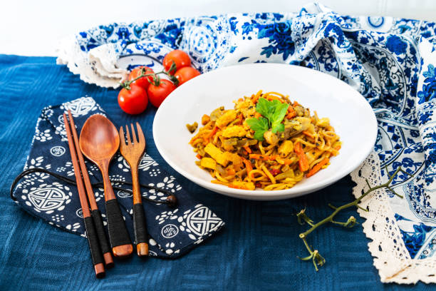 istock asian food fried noodle on the table 951665602