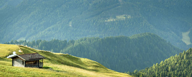 istock landscape with wooden house in Dolomites Apl 951668148