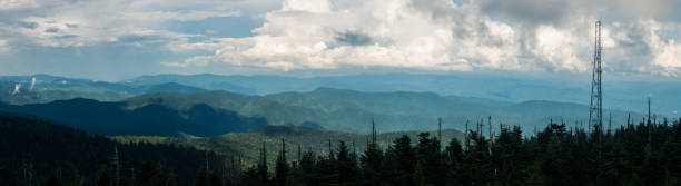 clingman's dome - panoramic great appalachian valley the americas north america imagens e fotografias de stock