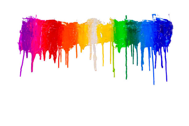 istock colorful of paint dripping with clipping path 951673664