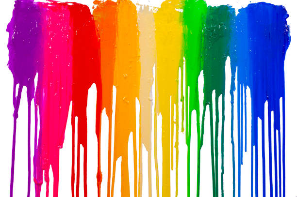 istock colorful of paint dripping with clipping path 951673726