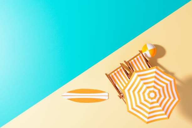 istock The colorful layout of beach theme 951675224