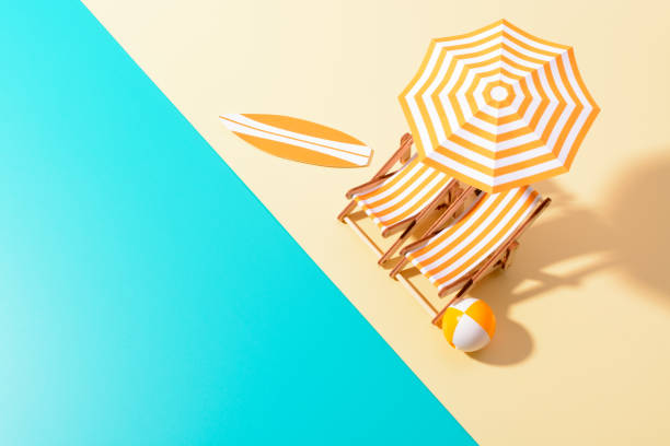 istock The colorful layout of beach theme 951675240