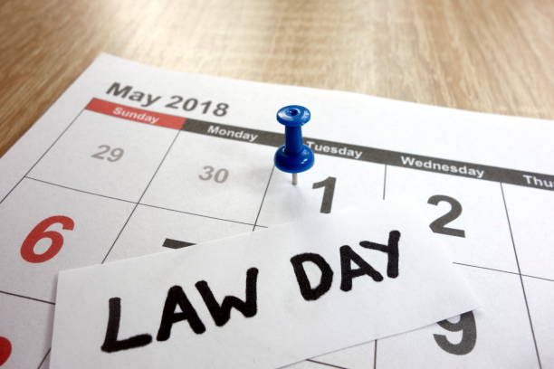 istock Law day date marked on calendar 951682640