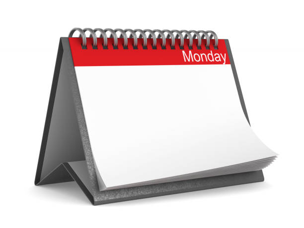 istock Calendar for monday on white background. Isolated 3D illustration 951683660