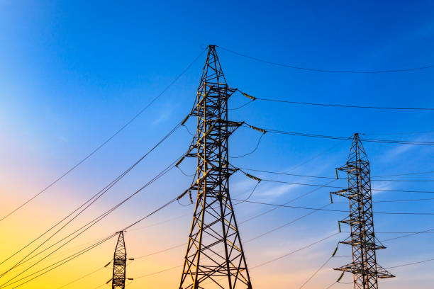 istock Image of high voltage power line and sky. 951685040