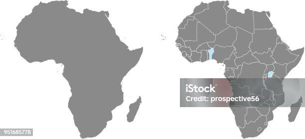 Ilustración de Ilustración De Contorno De Vector De África Mapa Con Fronteras De Países En Fondo Gris Altamente Detallado Mapa Exacto Del Continente Africano Elaborado Por Un Experto Del Mapa y más Vectores Libres de Derechos de África