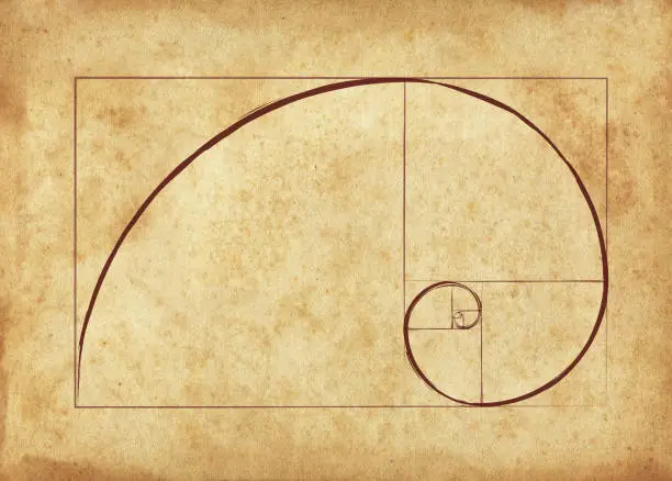 Fibonacci Spiral on an Ancient Paper
