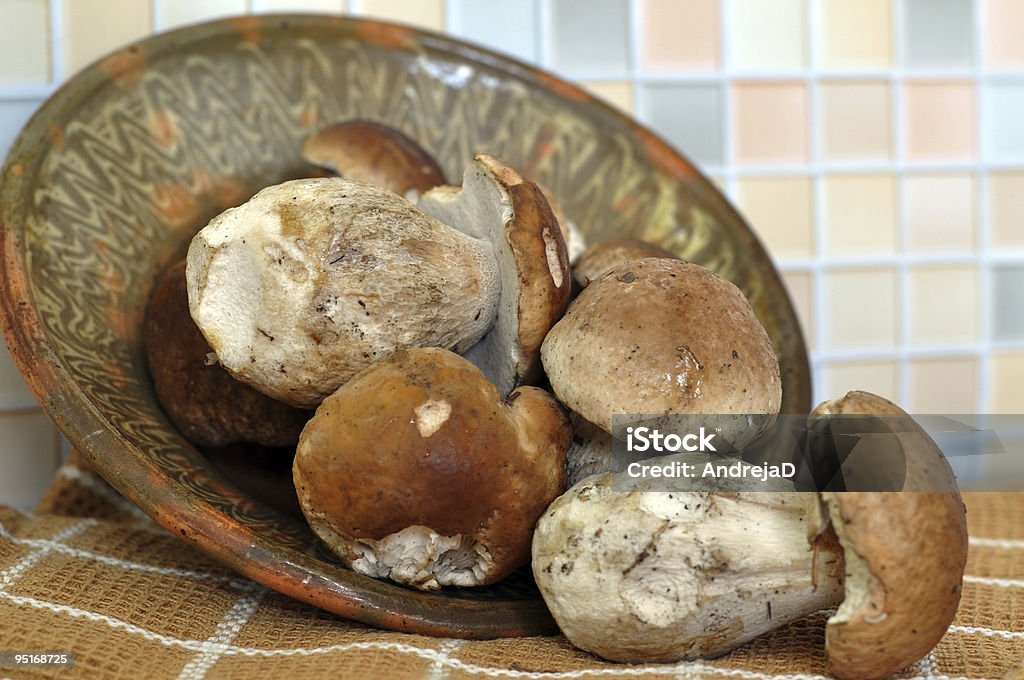 Fresco funghi Porcini - Foto stock royalty-free di A quadri