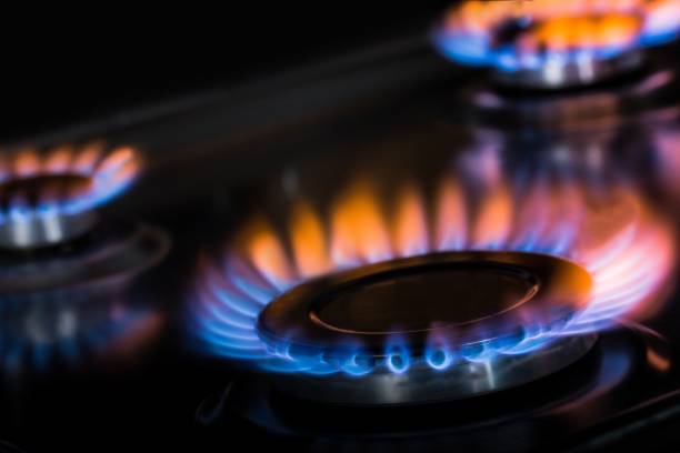 Stove. Gas Burners gas stove burner stock pictures, royalty-free photos & images