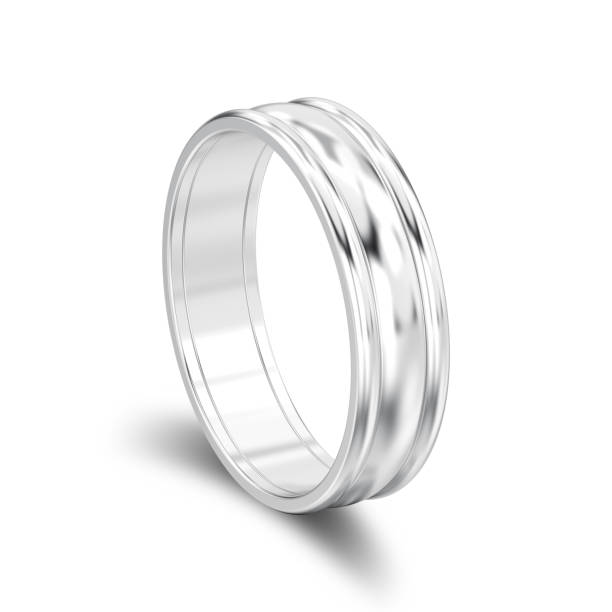 istock 3D illustration isolated silver matching couples wedding ring bands with shadow 951692182