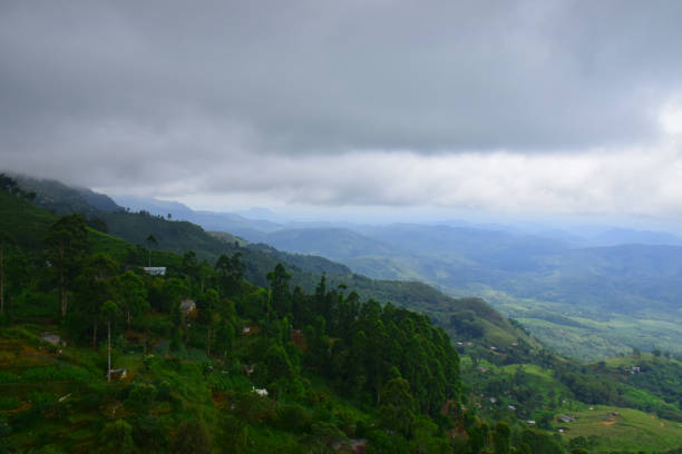 istock Scenic panoramic High angle view from top of  mountain 951692726