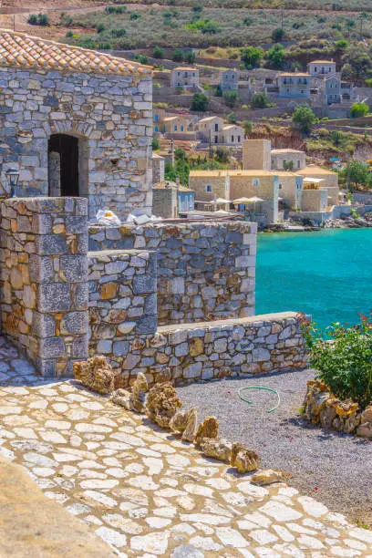 Photo of Traditional stone house in Limeni village in Mani, Peloponnese, Greece