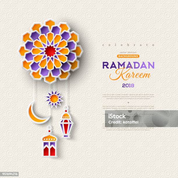 Islamic Lanterns Star And Moon Stock Illustration - Download Image Now - Ramadan, Holiday - Event, Backgrounds