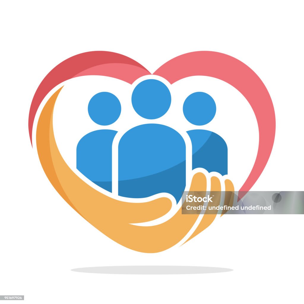 icon illustration with the concept of family care, care about humanity Icon Symbol stock vector