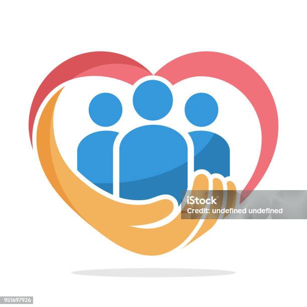 Icon Illustration With The Concept Of Family Care Care About Humanity Stock Illustration - Download Image Now