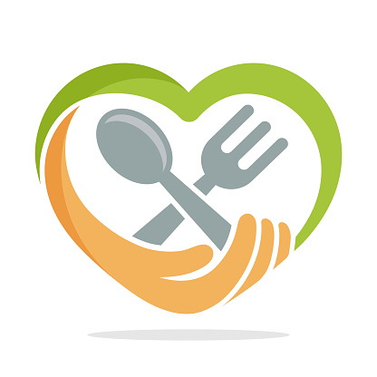 illustration icon with the concept of food donation