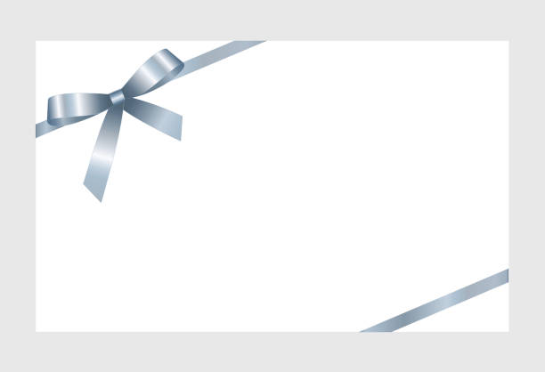 istock Invitation, Greeting or Gift Card With Blue Ribbon And A Bow  on white background.  Gift Voucher Template with  place for text. 951703112