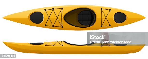 Kayak Stock Illustration - Download Image Now - Kayak, White Background, Kayaking