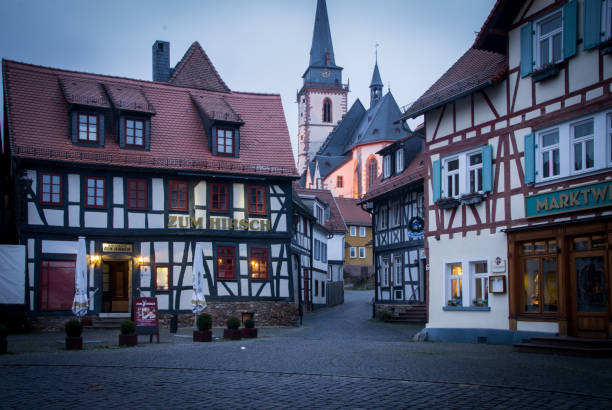 Oberursel, Germany - February 10 2018: City view of old historic town of Oberursel Germany.