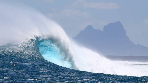 Bora Bora wave stock photo