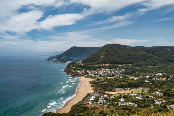 Looking toward Seacliff Bridge in the distance NSW Australia
