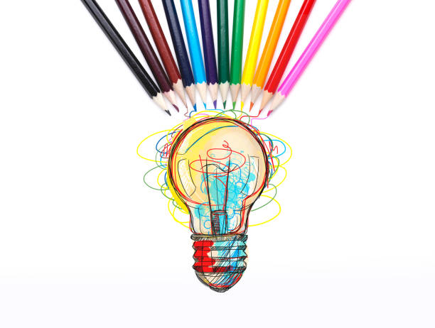 istock Colorful light bulb, pencils, idea concept 951712330