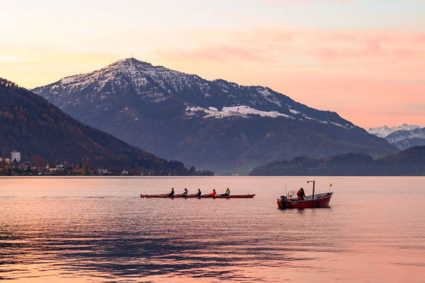 istock Boating on Lake Zug under Mount Rigi 951713530