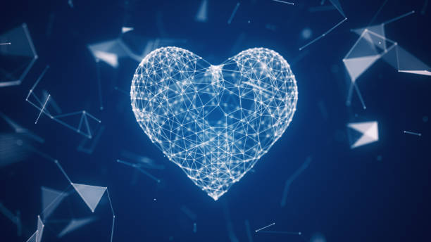 istock The digital heart icon is formed from particles in a network cloud of lines and points. The heart of technology 3d illustration 951715072