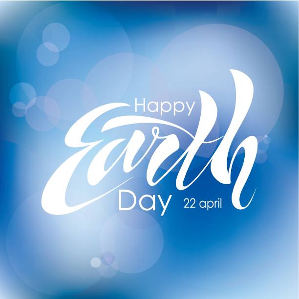 istock Beautiful handwritten text, calligraphy, lettering Happy Earth Day on April 22 951718954