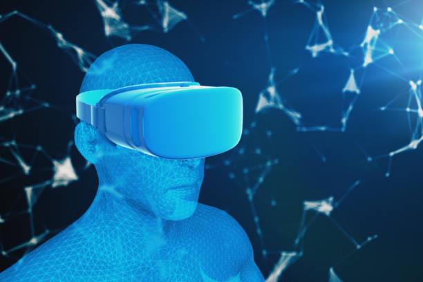 istock Digital virtual reality on the human hologram,3d illustration 951719298