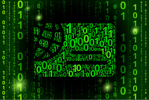 Credit Card Binary Code Vector Pattern Background Stock Illustration ...