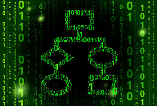 Box Chart Binary Code Vector Pattern Background Stock Illustration ...