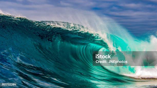 Beautiful Big Wave Crashing Stock Photo - Download Image Now - Wave - Water, Surfing, Hawaii Islands