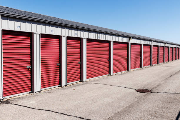 istock Numbered self storage and mini storage garage units VII 951732724