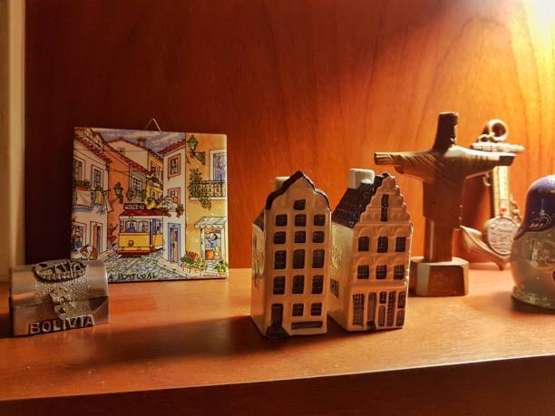 Different types of souvenirs from different countries.